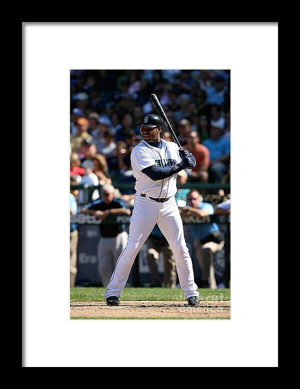People Framed Print featuring the photograph New York Yankees V Seattle Mariners by Otto Greule Jr