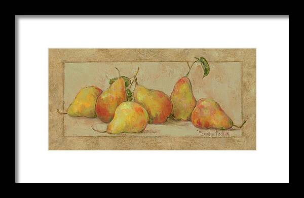 16106 Pear Fresco Framed Print featuring the painting 16106 Pear Fresco by Barbara Mock