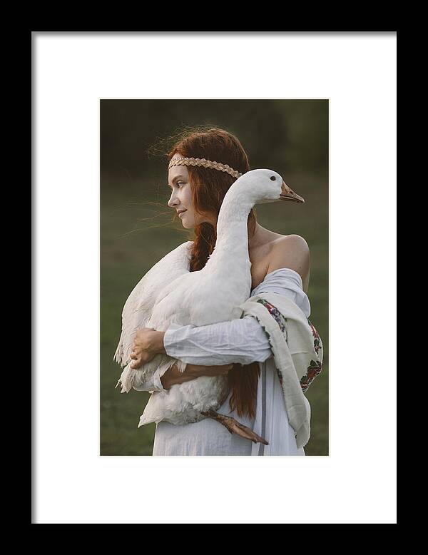Goose Framed Print featuring the photograph * #17 by Olga Barantseva