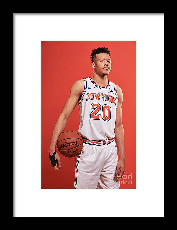 Kevin Knox Framed Print featuring the photograph 2018 Nba Rookie Photo Shoot by Jennifer Pottheiser