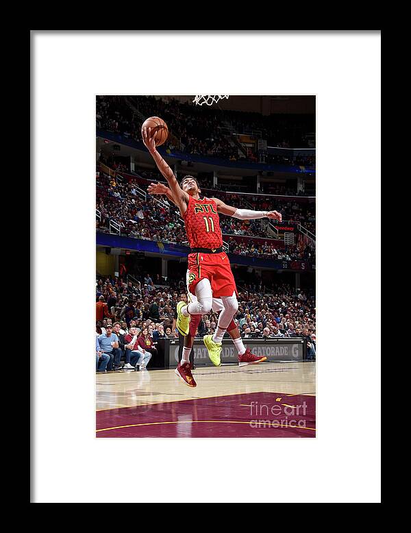Trae Young Framed Print featuring the photograph Atlanta Hawks V Cleveland Cavaliers by David Liam Kyle