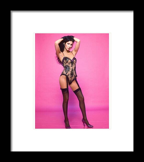 Cher - Performer Framed Print featuring the photograph Cher Portrait Session #17 by Harry Langdon