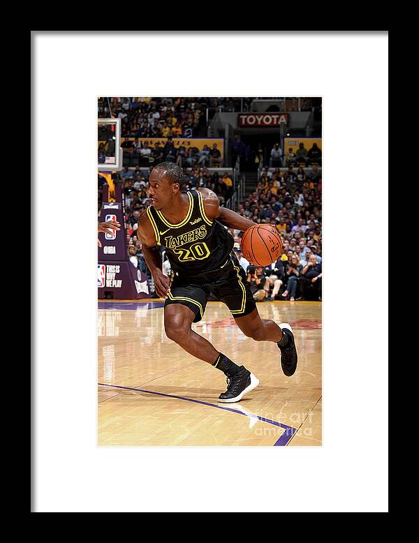Andre Ingram Framed Print featuring the photograph Houston Rockets V Los Angeles Lakers #17 by Andrew D. Bernstein