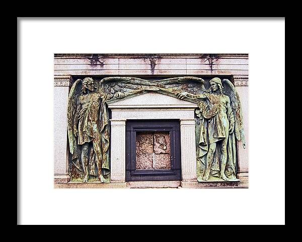 Scotland Framed Print featuring the photograph 18/09/13 GLASGOW. The Necropolis, double Angels. by Lachlan Main