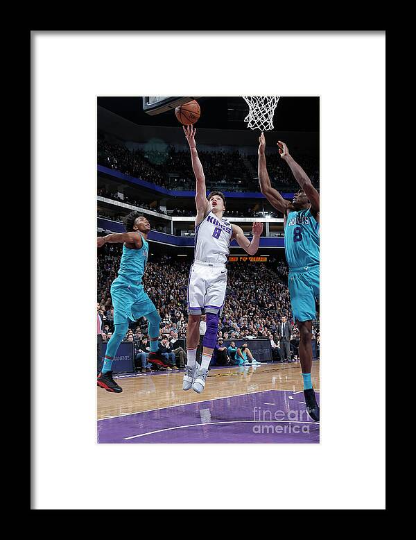 Bogdan Bogdanovic Framed Print featuring the photograph Charlotte Hornets V Sacramento Kings #18 by Rocky Widner