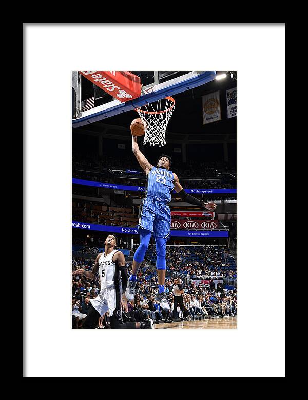 Nba Pro Basketball Framed Print featuring the photograph San Antonio Spurs V Orlando Magic by Fernando Medina
