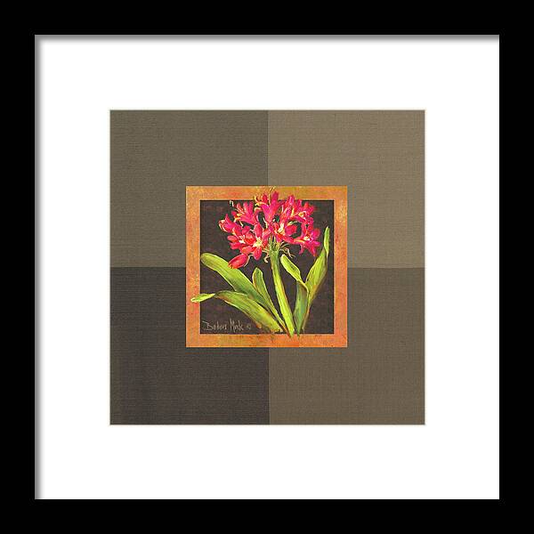 18450 Tropical Treasures Iv Framed Print featuring the painting 18450 Tropical Treasures Iv by Barbara Mock