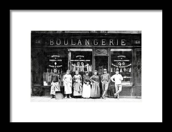 Paris Framed Print featuring the photograph 1900 Parisian Bakery by Historic Image