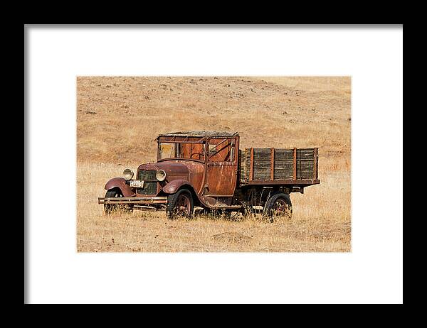 1930 Ford Framed Print featuring the photograph 1930 Ford Model A Pickup by E Faithe Lester
