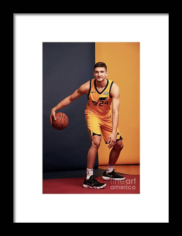Grayson Allen Framed Print featuring the photograph 2018 Nba Rookie Photo Shoot by Jennifer Pottheiser