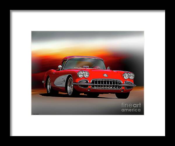 1959 Chevrolet Corvette Framed Print featuring the photograph 1959 Chevrolet Corvette by Dave Koontz