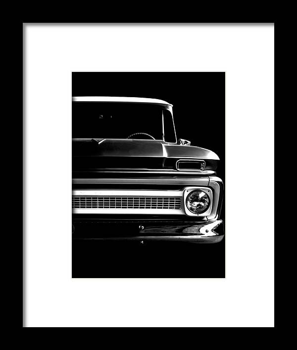 Chevy Framed Print featuring the photograph 1965 Chevrolet Suburban Panel - Black Shirt by Hotte Hue
