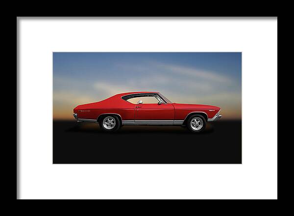 1969 Framed Print featuring the photograph 1969 Chevrolet Malibu 350 - 1969chevroletmalibu350hardtop140085 by Frank J Benz