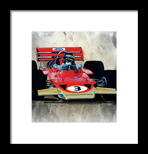 Art Framed Print featuring the painting 1970 Lotus 72 by Simon Read