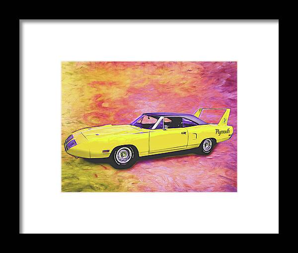 Classic Cars Framed Print featuring the digital art 1970 Superbird by Rick Wicker