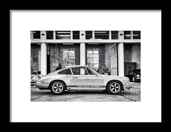 1972 Framed Print featuring the photograph 1972 Porsche 911 Monochrome by Tim Gainey