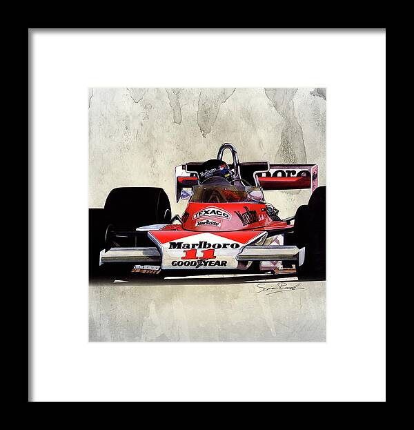 Art Framed Print featuring the painting 1976 McLaren M23 by Simon Read