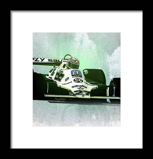 Art Framed Print featuring the painting 1980 Williams FW07B by Simon Read