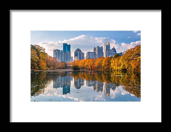 Trees Framed Print featuring the photograph Atlanta, Georgia, Usa Piedmont Park #2 by Sean Pavone