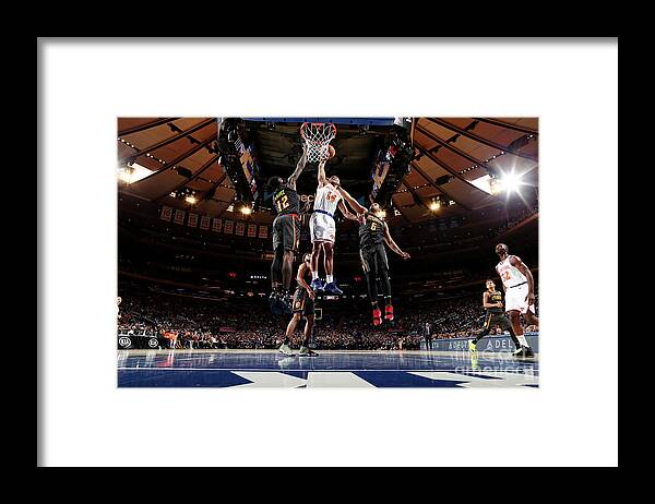 Nba Pro Basketball Framed Print featuring the photograph Atlanta Hawks V New York Knicks by Nathaniel S. Butler