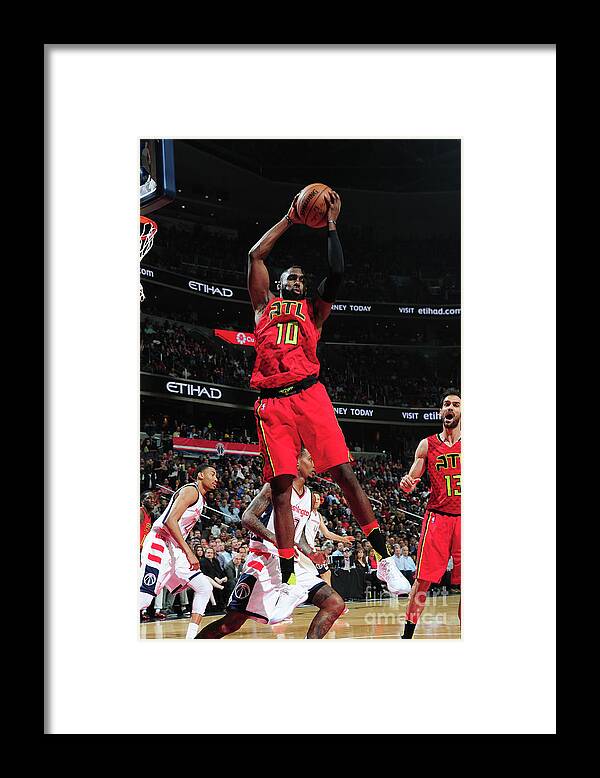 Tim Hardaway Jr. Framed Print featuring the photograph Atlanta Hawks V Washington Wizards - by Scott Cunningham