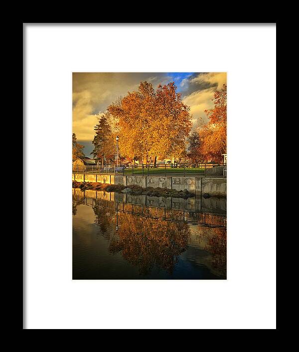 Autumn Framed Print featuring the photograph Autumn in the Park #1 by Jerry Abbott