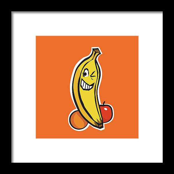 Banana Framed Print featuring the drawing Banana #2 by CSA Images