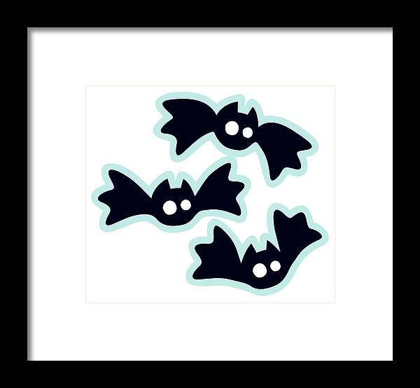 Animal Framed Print featuring the drawing Bats #2 by CSA Images