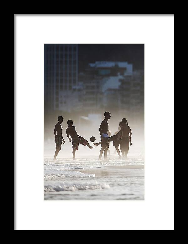 Vertical Framed Print featuring the photograph Brazils Various Forms Of Soccer #2 by Mario Tama