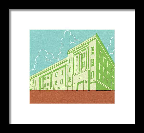 Academic Framed Print featuring the drawing Building Facade #2 by CSA Images