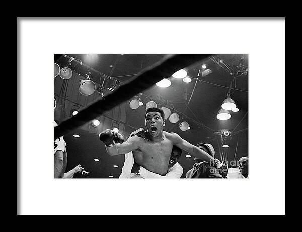 People Framed Print featuring the photograph Cassius Clay After Winning Championship #2 by Bettmann