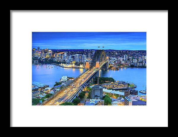 Estock Framed Print featuring the digital art Cityscape Of Sydney Australia #2 by Maurizio Rellini
