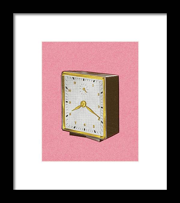 Campy Framed Print featuring the drawing Clock #2 by CSA Images