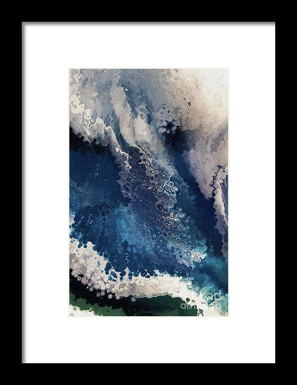 Blue Framed Print featuring the painting 2 Corinthians 4 16. Seeing The Invisible by Mark Lawrence