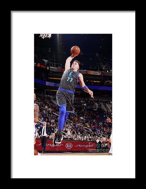 Luka Doncic Framed Print featuring the photograph Dallas Mavericks V Phoenix Suns by Barry Gossage