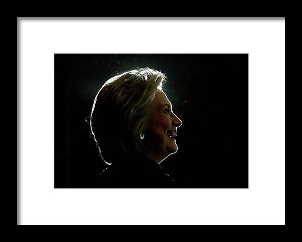 Nominee Framed Print featuring the photograph Democratic Presidential Nominee Hillary #2 by Justin Sullivan