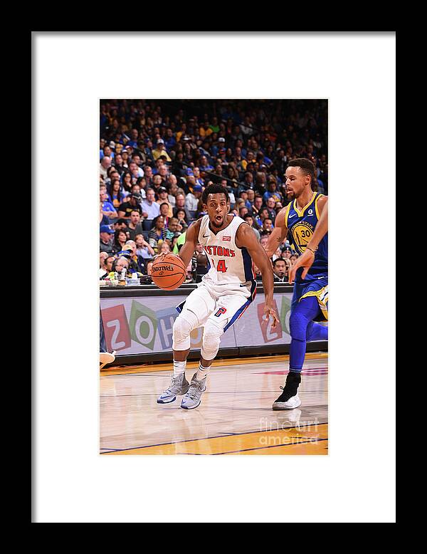 Ish Smith Framed Print featuring the photograph Detroit Pistons V Golden State Warriors #2 by Noah Graham