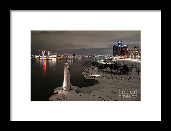 Detroit Framed Print featuring the photograph Detroit Riverfront #2 by Jim West/science Photo Library