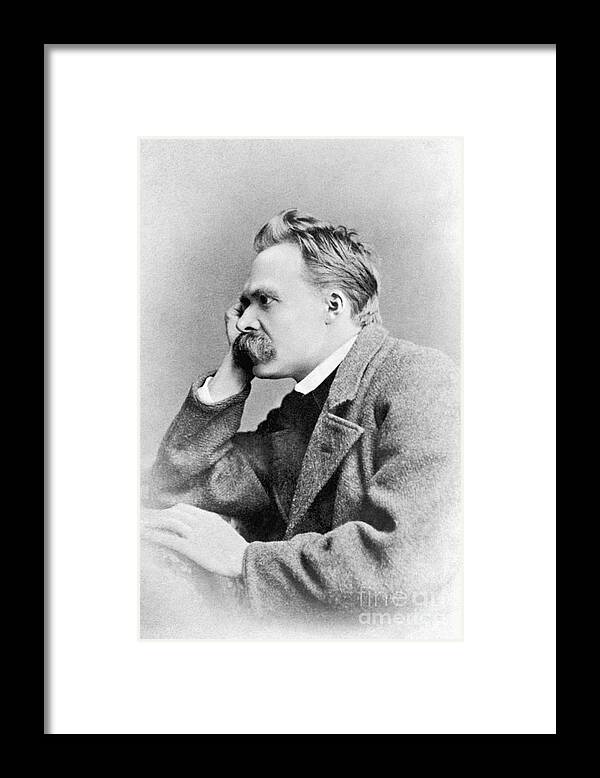 People Framed Print featuring the photograph Friedrich Nietzsche #2 by Bettmann