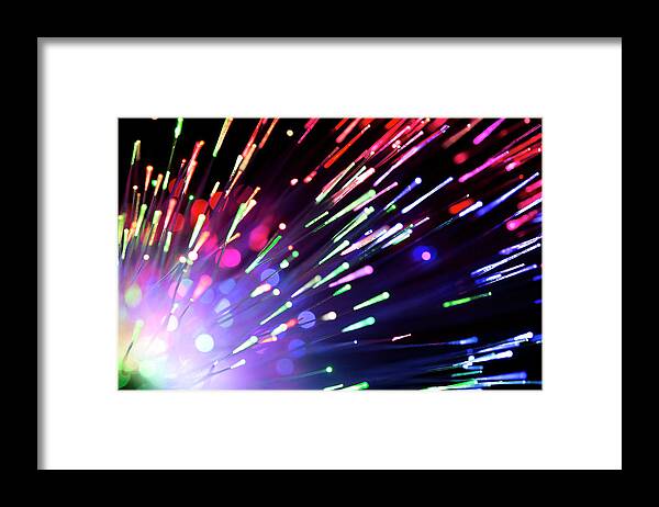 Technology Framed Print featuring the photograph Glowing Fishing Lines #2 by Gm Stock Films