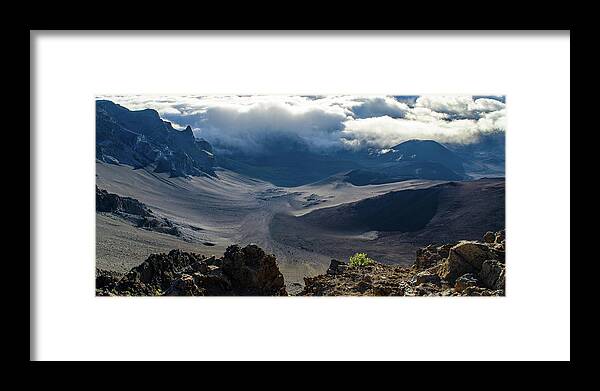 Haleakala Framed Print featuring the photograph Haleakala Crater #1 by Jeff Phillippi
