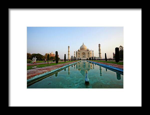 Unesco Framed Print featuring the photograph India, Uttar Pradesh State, Agra, Taj #2 by Tuul & Bruno Morandi