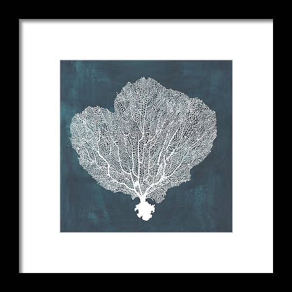 Coastal Framed Print featuring the painting Inverse Sea Fan I #2 by Grace Popp