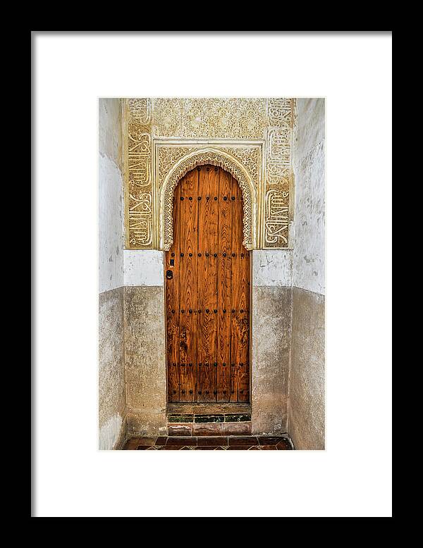 Arch Framed Print featuring the photograph Islamic-style Doorway In Granada, Spain #2 by Starcevic