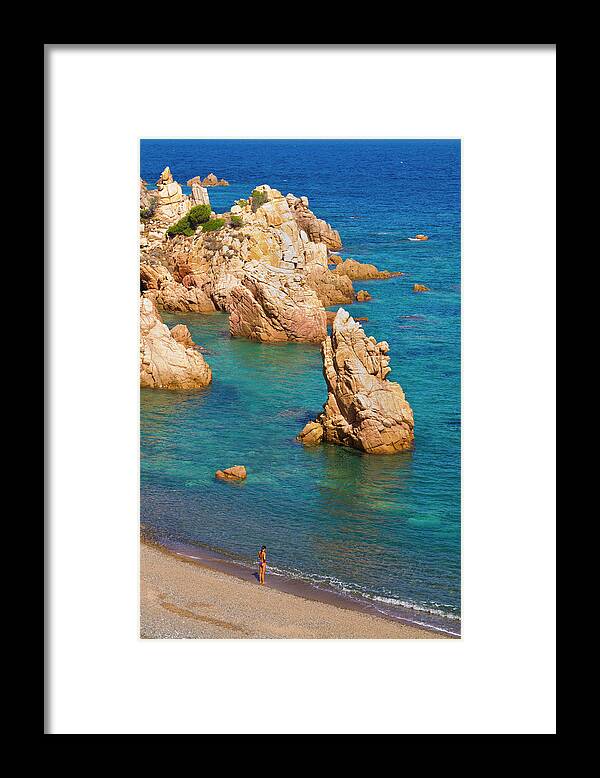 Water's Edge Framed Print featuring the photograph Italy, Sardinia, Cala Tinnari #2 by Aldo Pavan