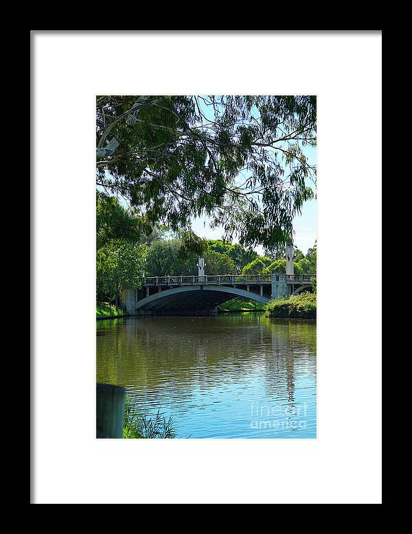 Adelaide Framed Print featuring the photograph King William Road Bridge, Adelaide, South Australia. #2 by Milleflore Images