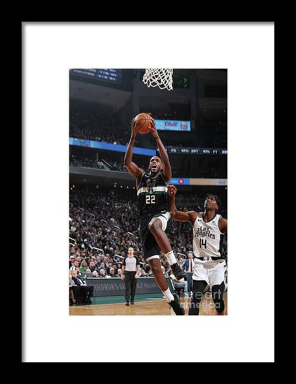 Khris Middleton Framed Print featuring the photograph La Clippers V Milwaukee Bucks #2 by Gary Dineen