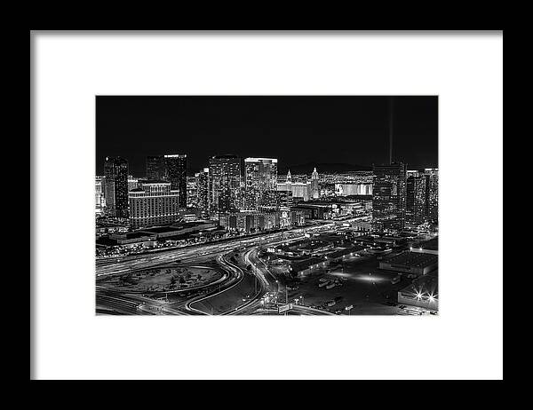 Las Vegas Framed Print featuring the photograph Las Vegas Luxor Sky Beam #2 by Susan Candelario