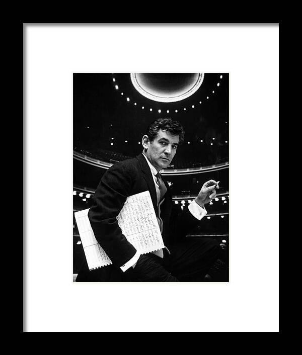 Leonard Bernstein Framed Print featuring the photograph Leonard Bernstein #2 by Gordon Parks