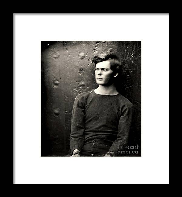 19th Century Framed Print featuring the photograph Lewis Powell In Wrist Irons Aboard The Uss Saugus, 1865 by Alexander Gardner